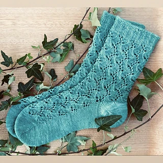 Skogsväva sockor - mönsterblad