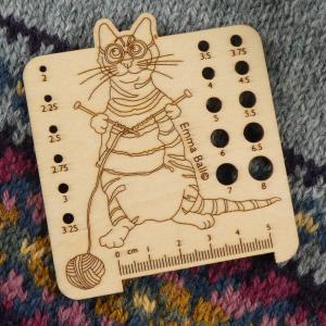 Stickmått - stickande katt