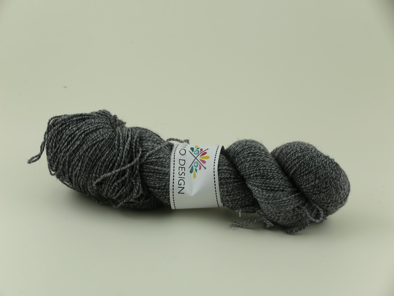 Åska - handfärgat sockgarn ull/bomull 100g