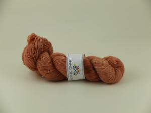 Leverpastell - handfärgat sockgarn 100g