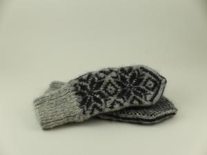 Vinterstjärna damvantar svensk ull grå/svart