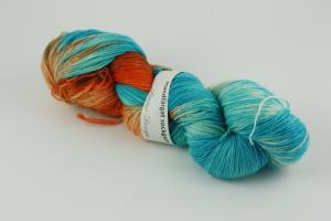Jaga monster - handfärgat sockgarn ca 100g