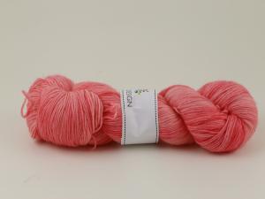 Jordgubbsglass - handfärgat sockgarn 100g