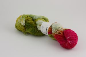 Hallonbuske - sockgarn glitter 100g