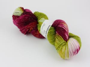 Plommonträd - sockgarn glitter 100g
