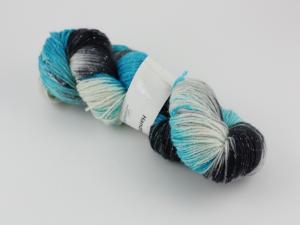 Handdyed sockyarn glitter 100g