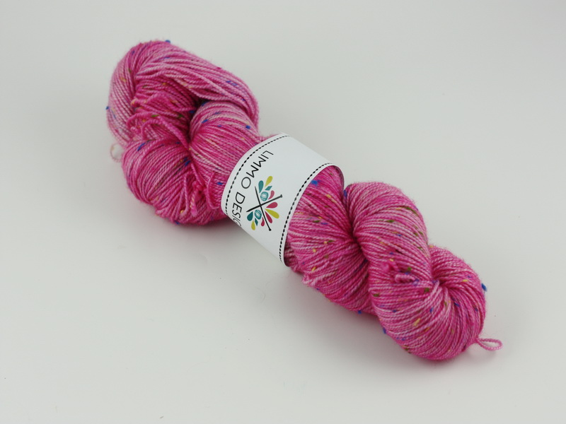 Rosa - regnbågstweed 100g
