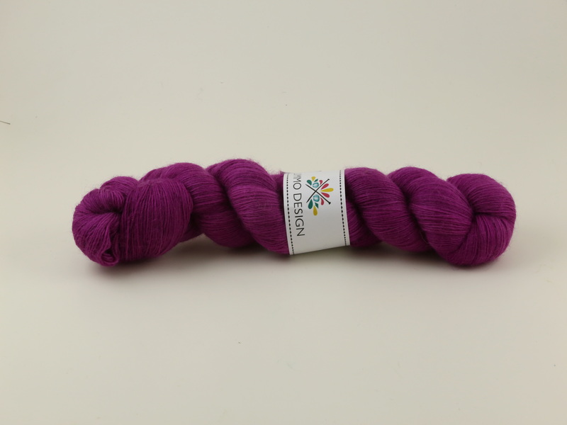 Magenta - 1ply lace yarn 100g