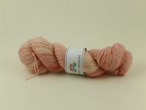 Rosa pelargon - handdyed sockyarn glitter 100g
