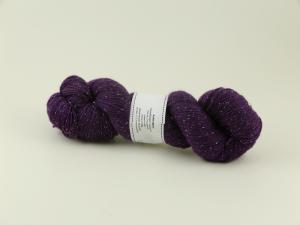 Aubergine - sockgarn glitter 100g