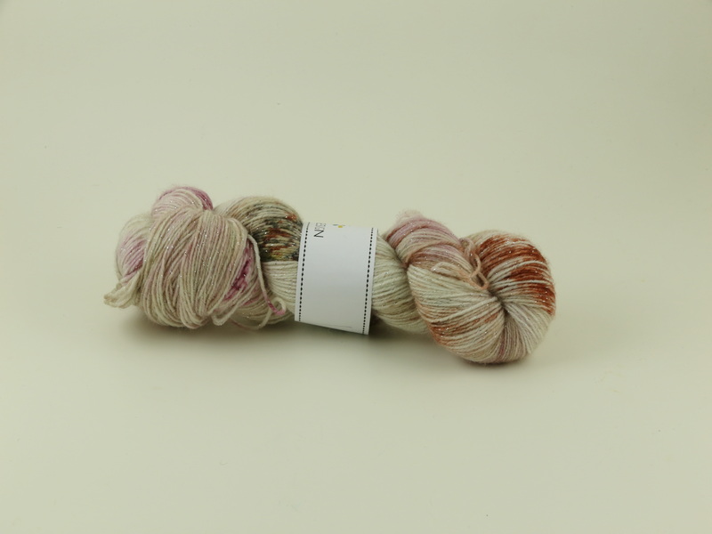 Små stålfötter - sockgarn glitter 100g