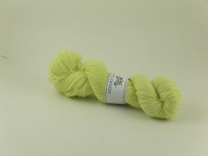 Ljus lime - handfärgat sockgarn 100g