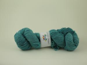 Buteljgrön - handfärgat sockgarn ull/bomull 100g