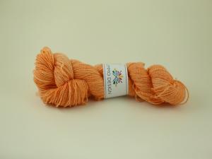 Orange - sockgarn ull/bomull 100g