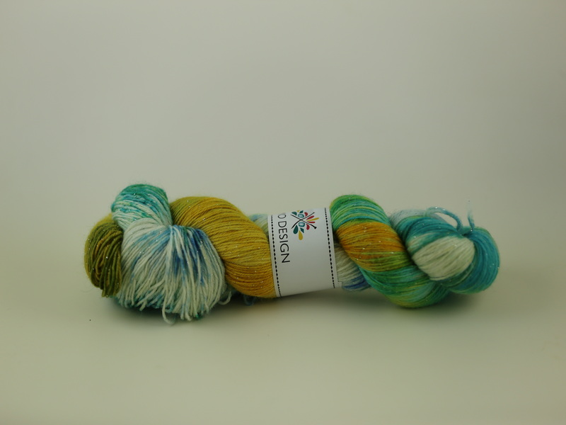 Stora och små risker - Sockgarn glitter 100g