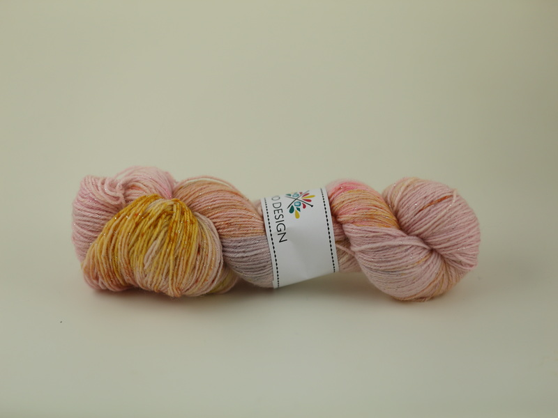 Rainbow dragon - sockgarn glitter 100g