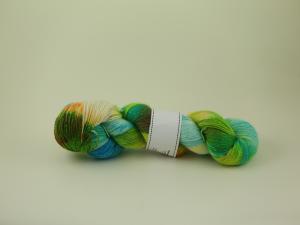 Flying demon monkies - handdyed sockyarn glitter 100g