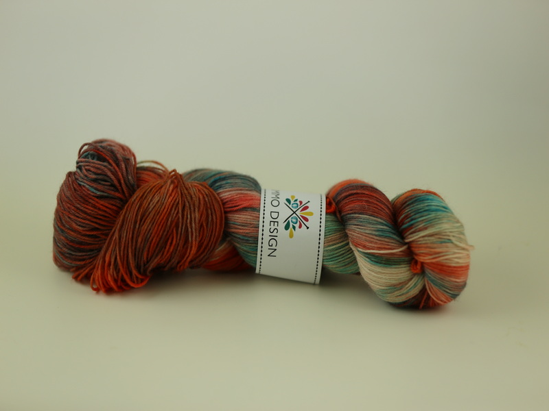 Tears of fire - handfärgat sockgarn  100g