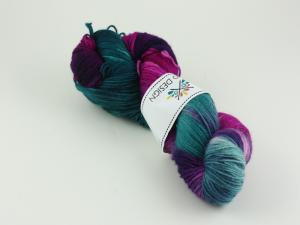 Zombie love - handfärgat sockgarn 100g