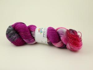Handdyed sockyarn glitter 100g