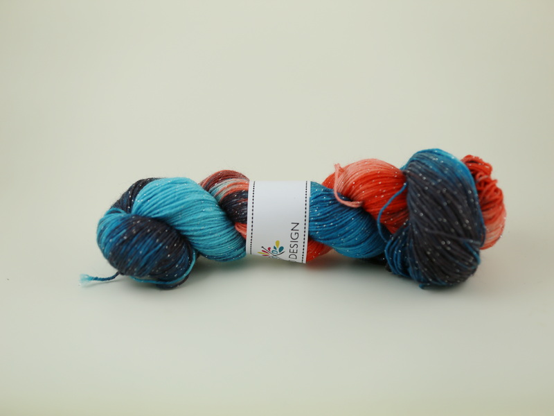 Pratkvarn - sockgarn glitter 100g