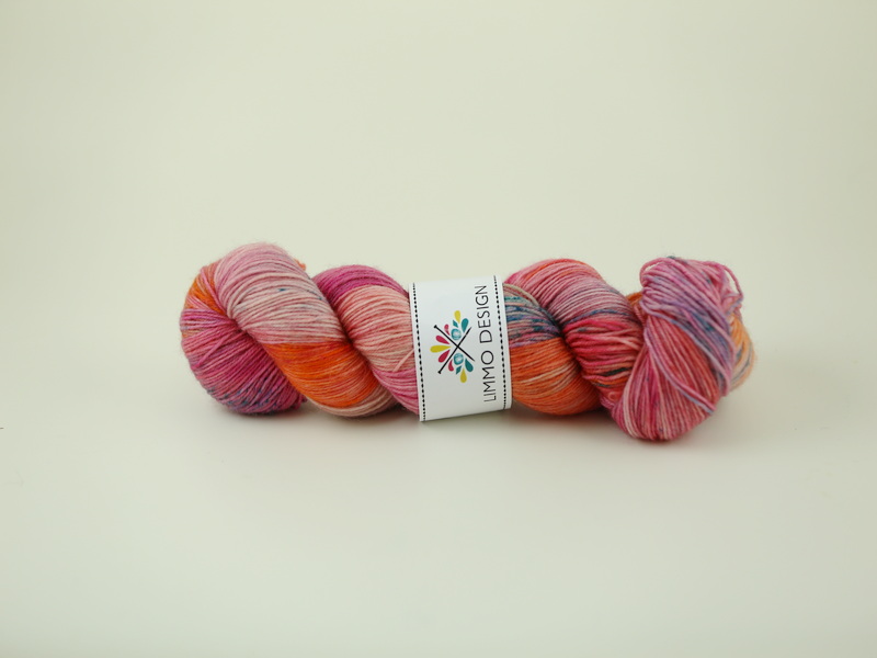 Räkan som sover - handfärgat sockgarn 100g