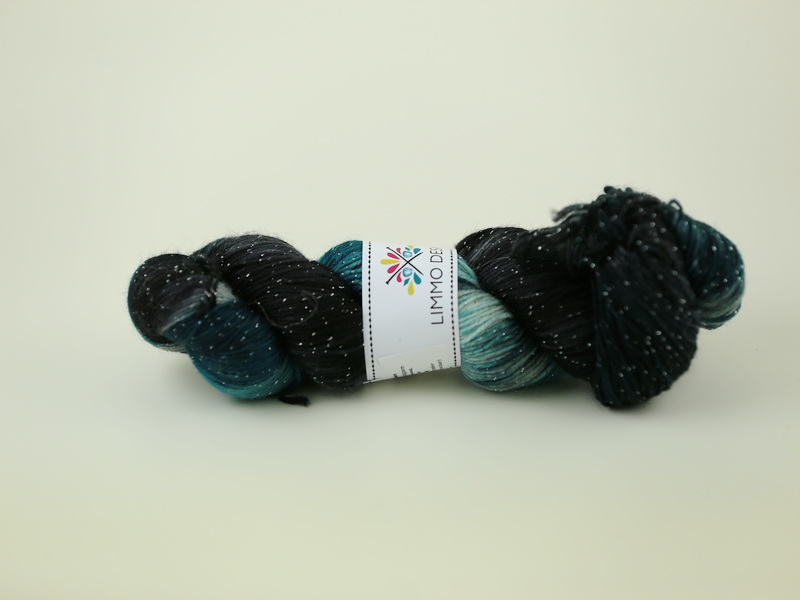 Snabeldraken - handfärgat sockgarn glitter 100g