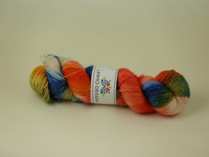 Bältdjur med hängslen - sockgarn glitter 100g