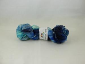 Feeling blue - Handfärgat sockgarn 100g