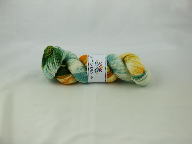 Gerda - handfärgat sockgarn 100g