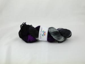 Viol-lakrits - handfärgat sockgarn 100g