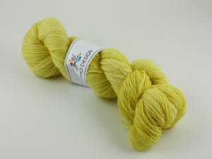 Citron - handfärgat sockgarn 100g