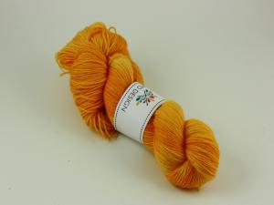 Äggula - handfärgat sockgarn 100g