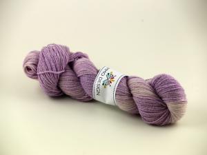 Ljus tantlila - handfärgat sockgarn ull/bomull 100g