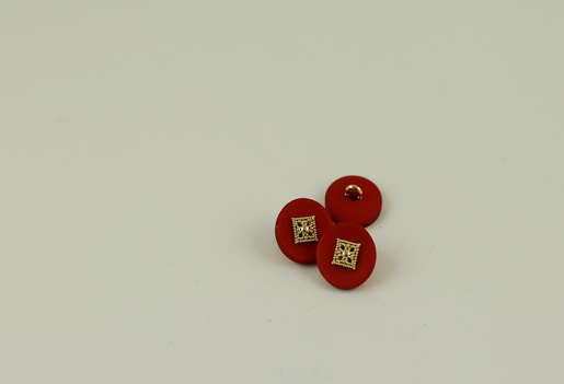 Röd guldruta 18mm - 10 knappar