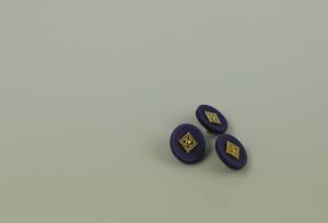 Lila guldruta 18mm - 10 knappar