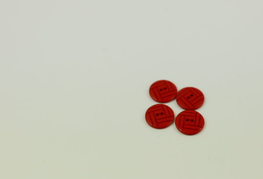 Röda rutor 20mm - 10 knappar