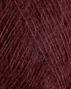 Dämpad plommonröd 36 - Mild mohair 26g