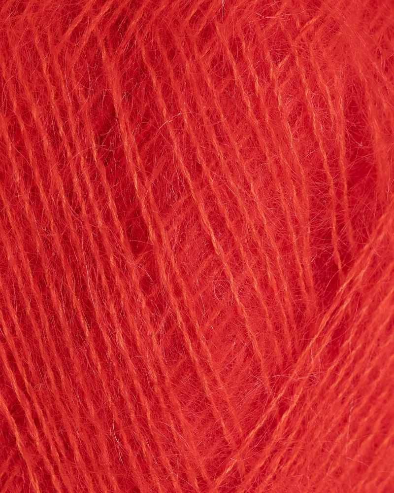 Skarp röd 42 - Mild mohair 25g
