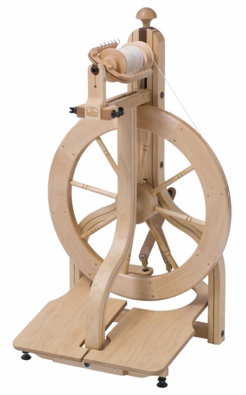 Schacht MAtchless double treadle spinning wheel