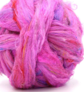Sarisilke - Rosa paljetter 100g
