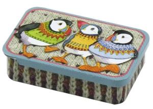 Ulliga lunnefåglar - plåtask 4x6cm