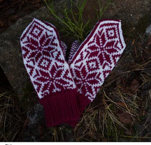 Vanten Vinterstjärna - mönsterblad