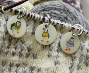 Stickmarkörer - Lunnefåglar i tröjor