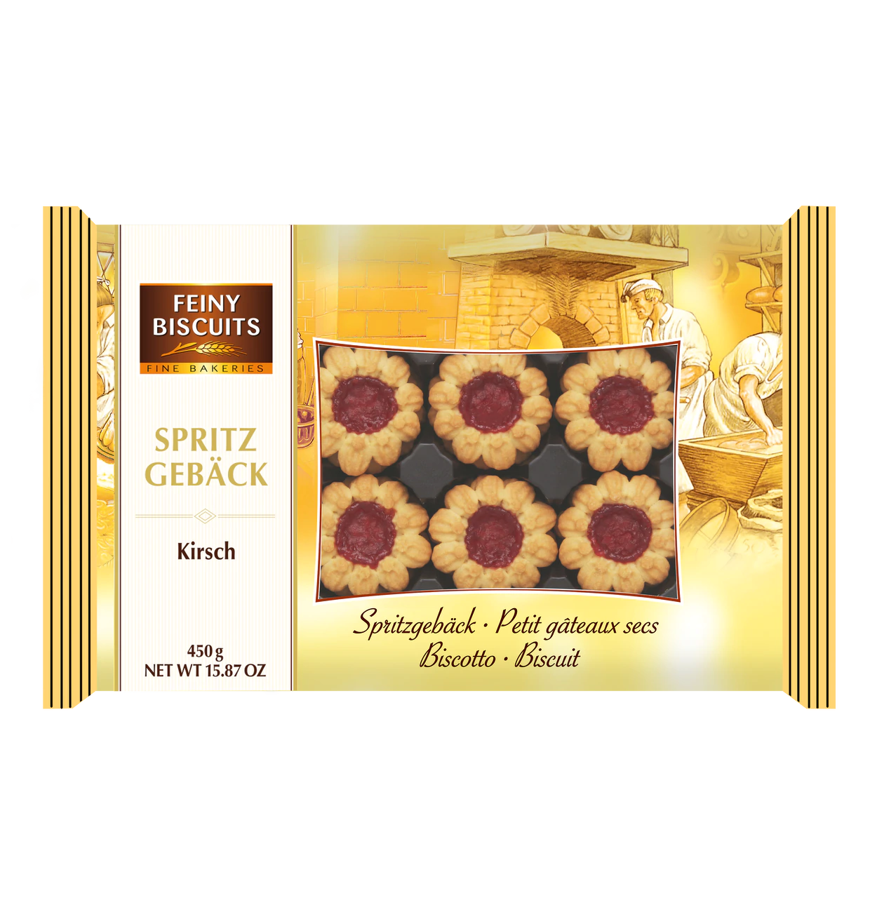 Crispy biscuit with sour cherry flavoured stuffing (12 x 450g)