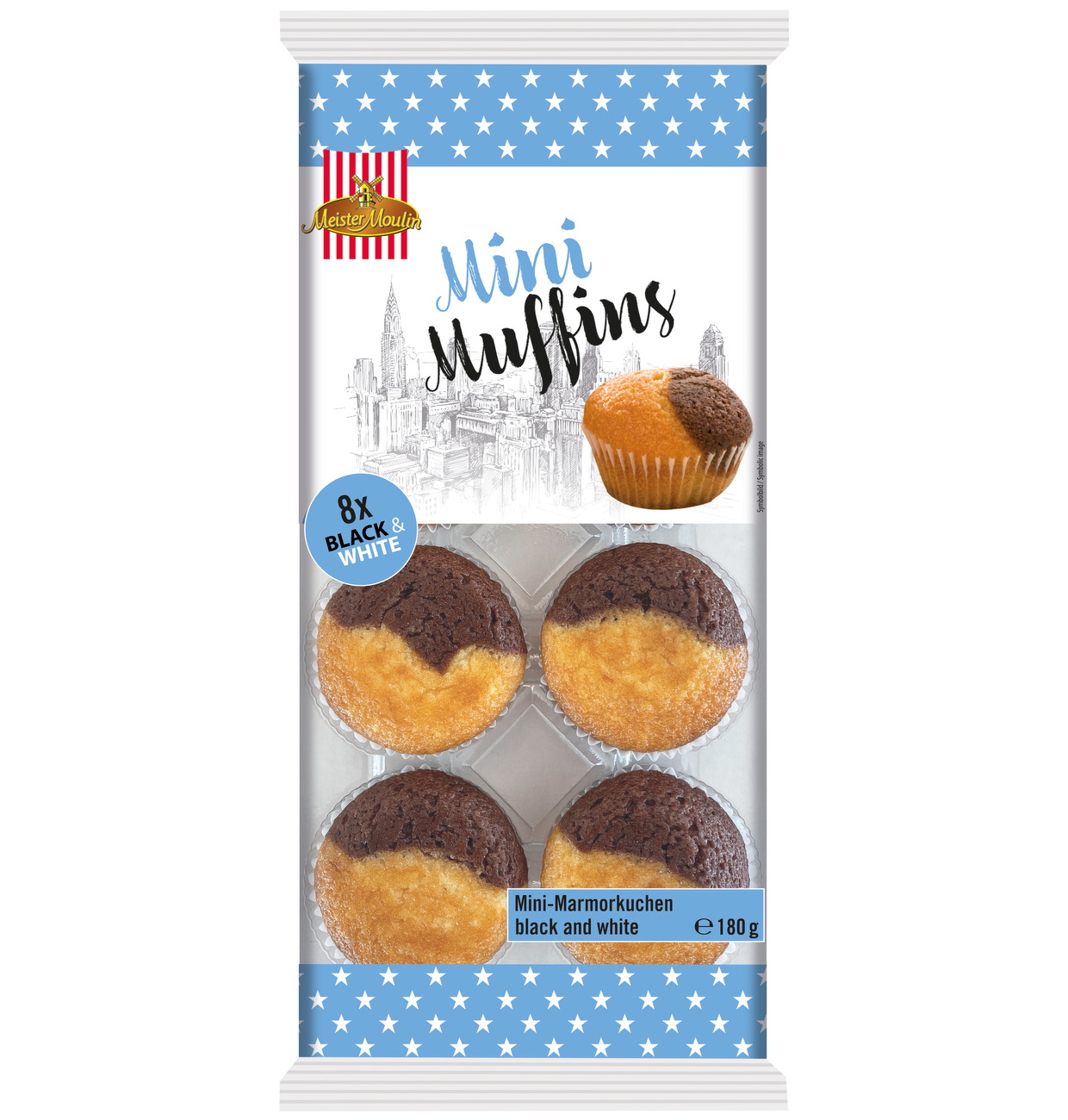 Mini muffins black & white (15 x 180g)