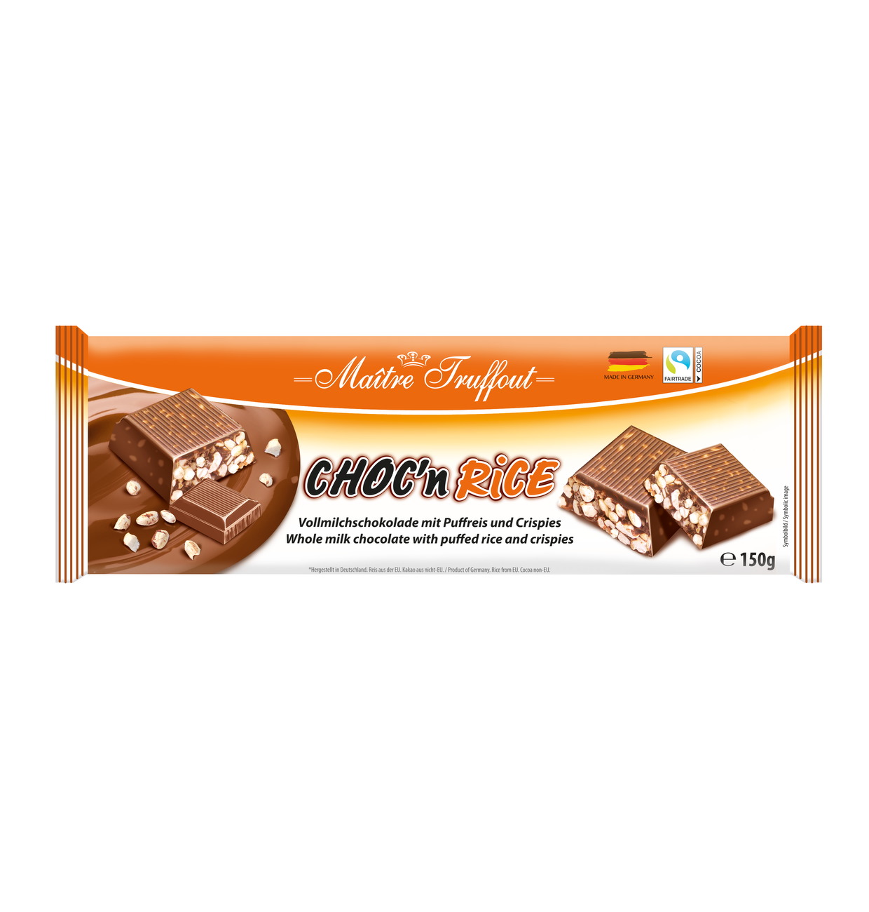 Choc´n Rice Milk chocolate with puffed rice and extruded cereals (32 x 150g)