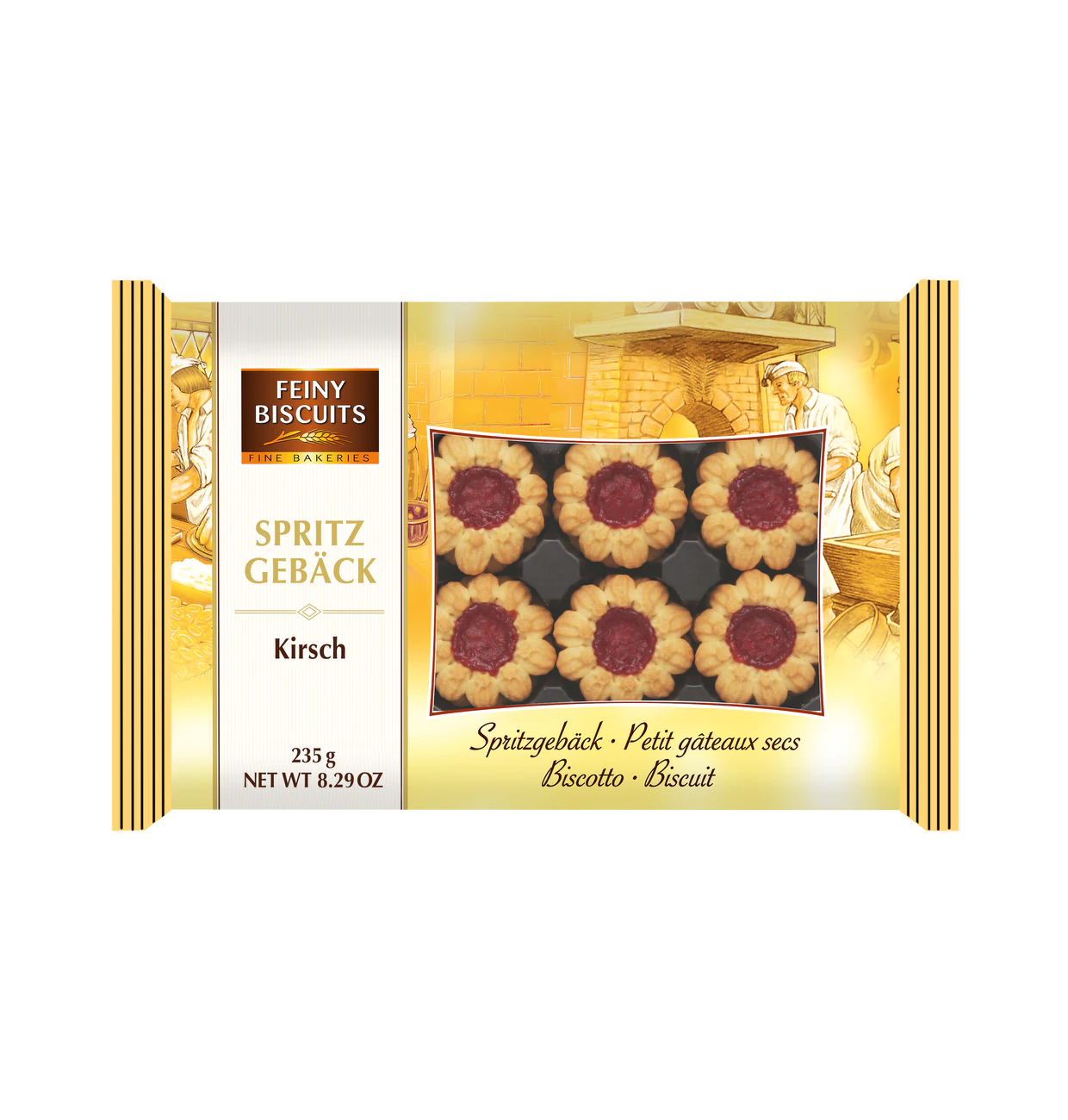 Crispy biscuit with sour cherry flavoured stuffing (18 x 235g)