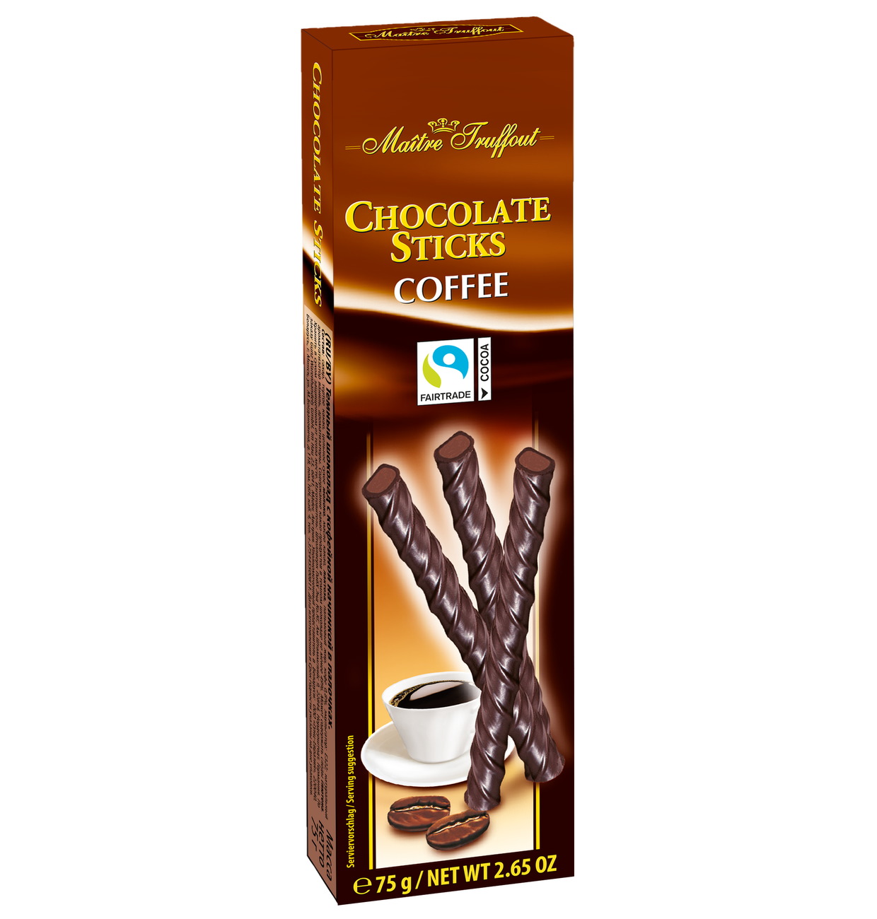 Chocolate sticks coffee Maitre Truffout (24 x 75g)