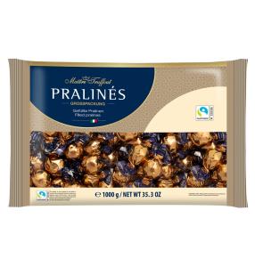 Pralines milk chocolate with cappuccino filling (6 x 1kg)
